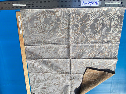 41 Berkbox104 Square Scalamandre Lelievre Paris Graminae Gray White Tropical Jacquard Woven