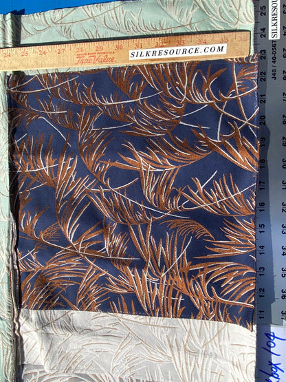 42 Berkbox104 Square Scalamandre Lelievre Paris Graminae Celadon Green Tropical Jacquard Woven