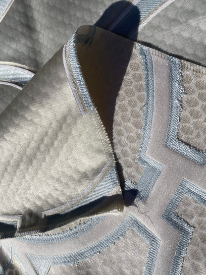 44 Berkbox104 Square Scalamandre Gray Blue Geometric Art Deco