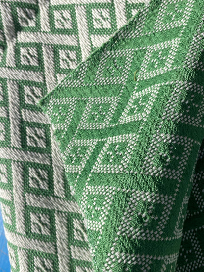 45 Berkbox104 Square Scalamandre Green White Diamond Small Scale Texture