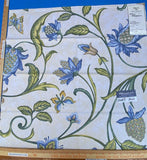 23a Berkbox9 Length Scalamandre Print 27x27 Inches Saner On Blue On Cream