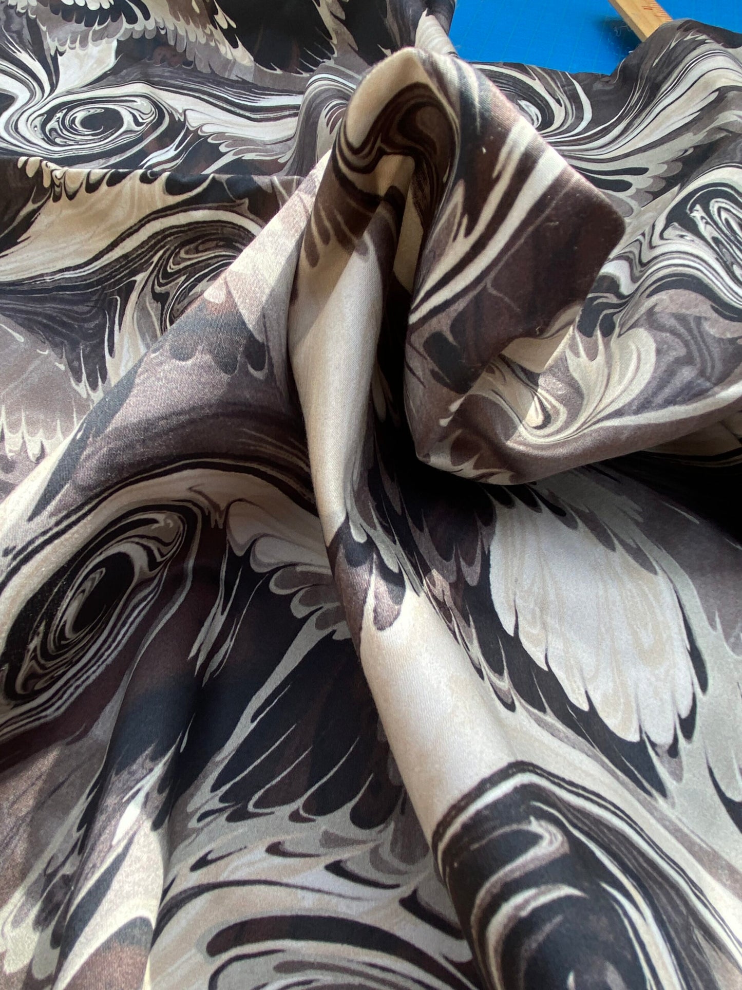 7 BerkBox95 Printed Fabrics by Jean Paul Gaultier Vogue Sable Print Black Abstract 27"x 54" MSRP USD 400+/y