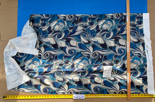 8 BerkBox95 Printed Fabrics by Jean Paul Gaultier Vogue Azur Print Blue White Abstract MSRP USD 400+/y