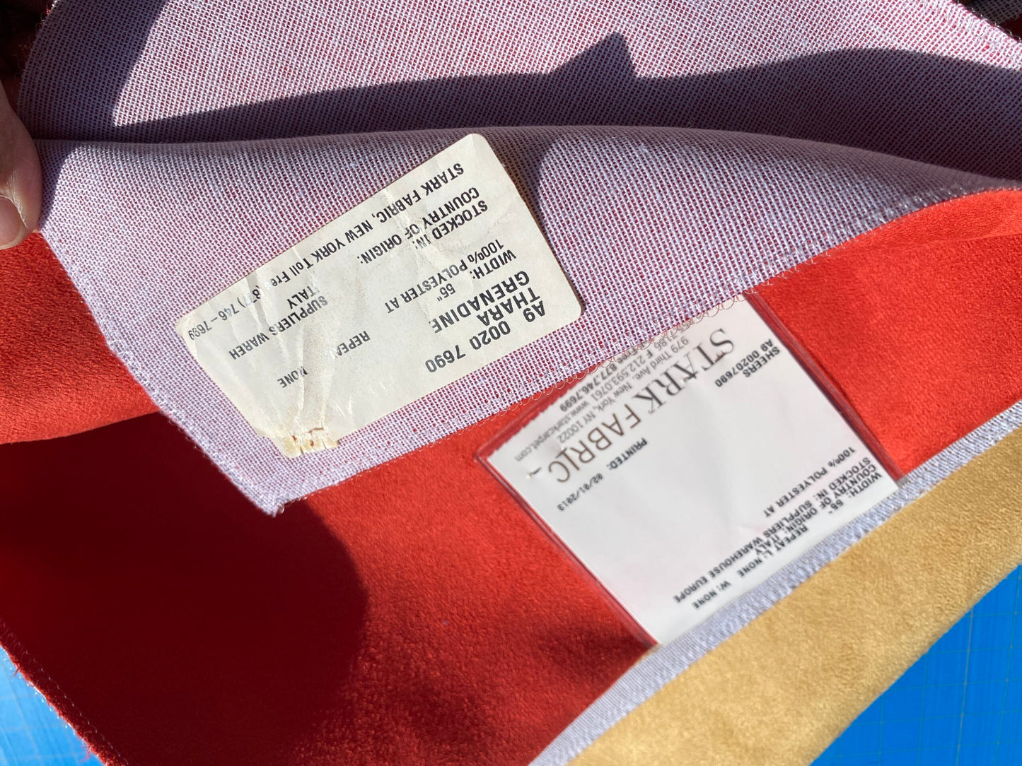 1 Berkbox105 Square Scalamandre Aldeco Thara Island Faux Leather Solid Polyester - 16 Pieces with different colors 13"width 26" Long