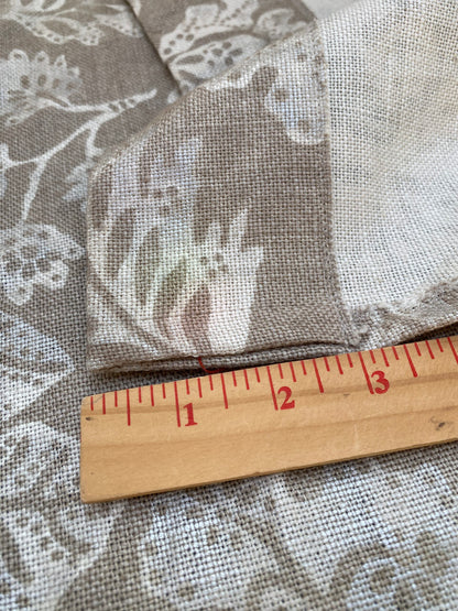11 BerkBox95 Printed Fabrics by Scalamandre Calais Linen Print Flax Beige Floral MSRP 300+/y