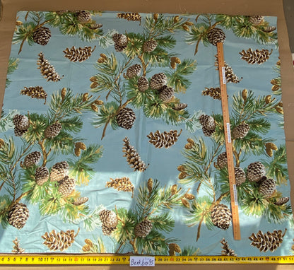 12 BerkBox95 Printed Fabrics by Scalamandre Square Evergreen Blue Print MSRP USD 441/yard