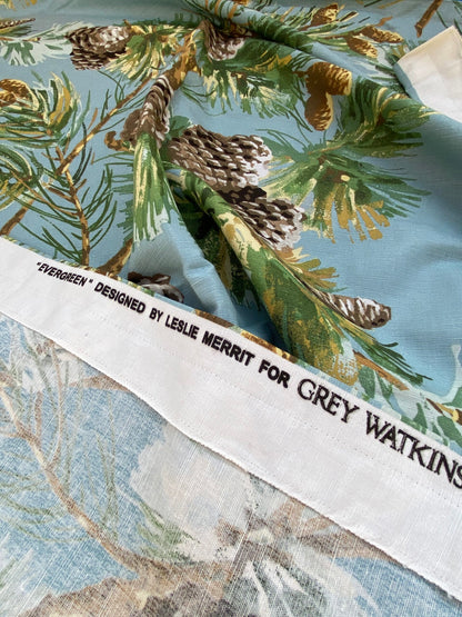 12 BerkBox95 Printed Fabrics by Scalamandre Square Evergreen Blue Print MSRP USD 441/yard