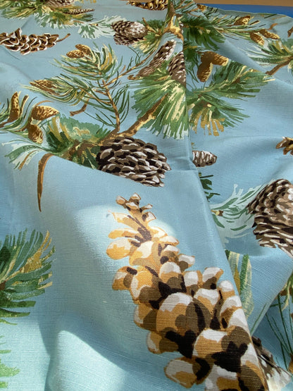 12 BerkBox95 Printed Fabrics by Scalamandre Square Evergreen Blue Print MSRP USD 441/yard