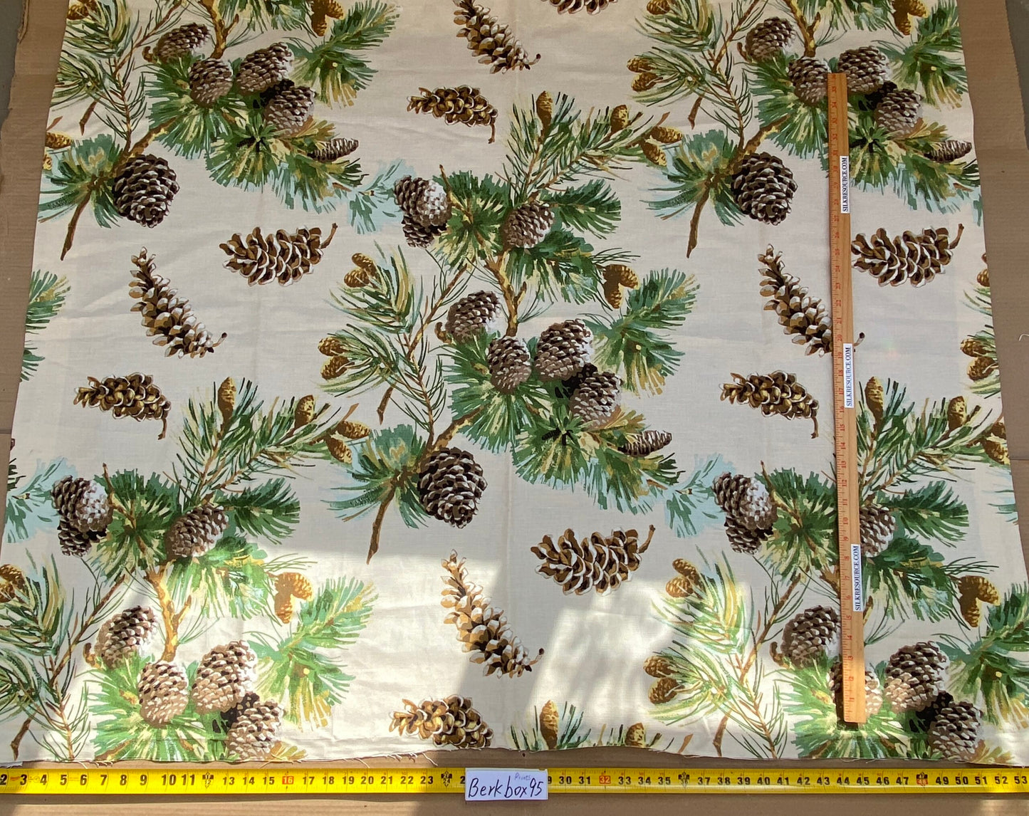 12 BerkBox95 Printed Fabrics by Scalamandre Square Evergreen Blue Print MSRP USD 441/yard