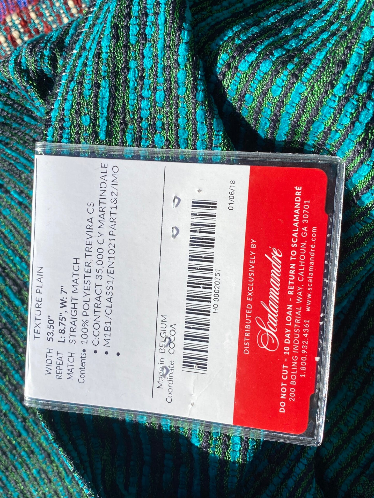 2 Berkbox105 Square Scalamandre Lelievre Paris Maracas Strie Small Scale Texture – 9 Pieces with different colors 26″width 26″ Long