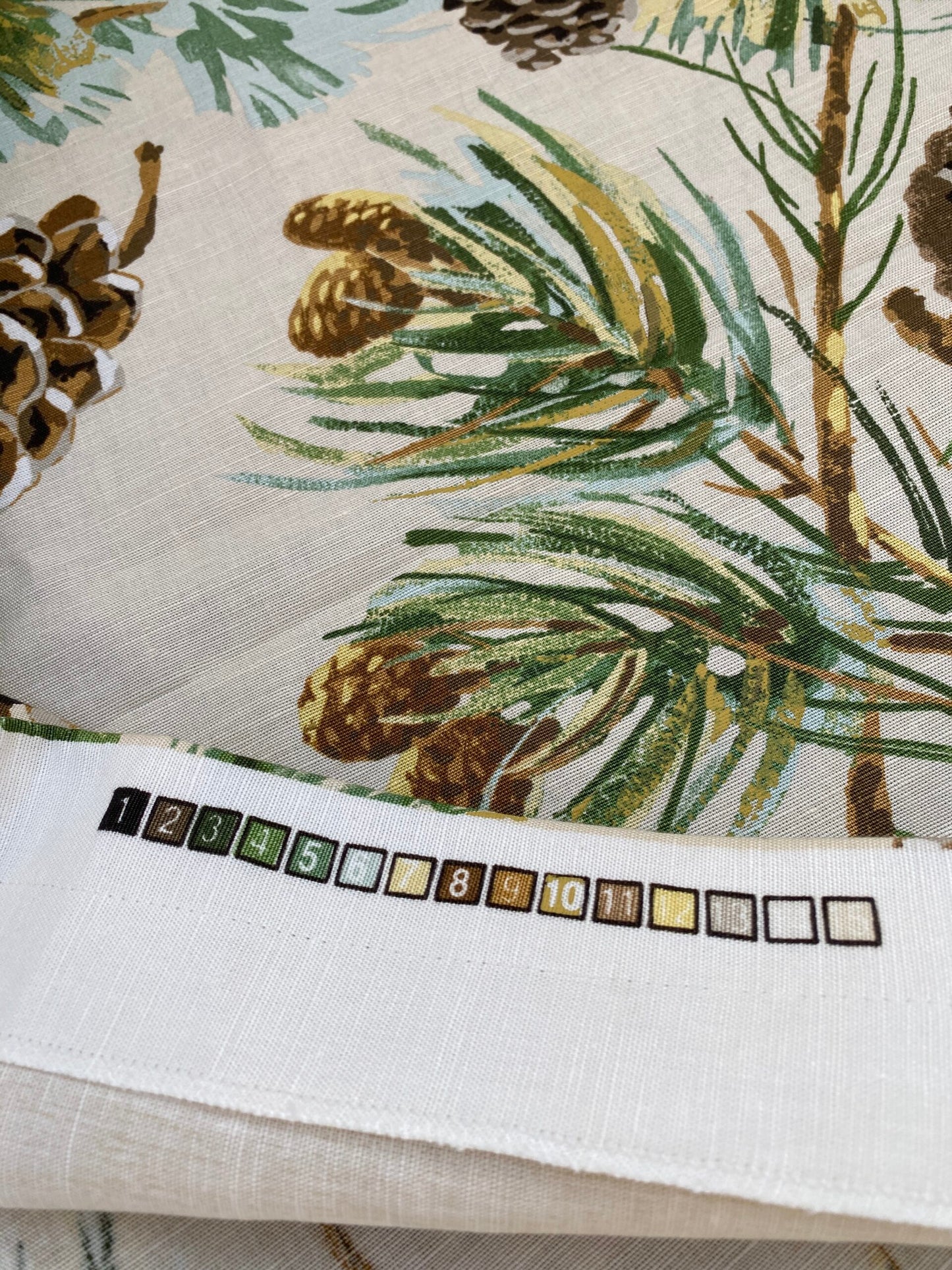 12 BerkBox95 Printed Fabrics by Scalamandre Square Evergreen Blue Print MSRP USD 441/yard