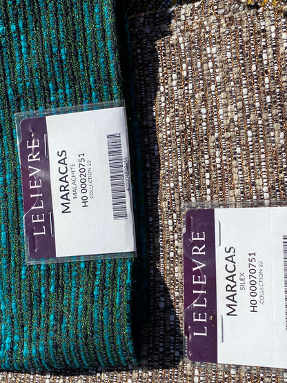 2 Berkbox105 Square Scalamandre Lelievre Paris Maracas Strie Small Scale Texture – 9 Pieces with different colors 26″width 26″ Long