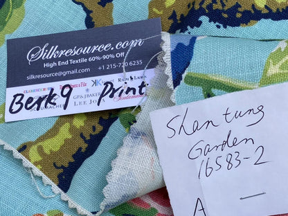 27a Berkbox9 Length Scalamandre Print 29x29 Inches Shantung Garden