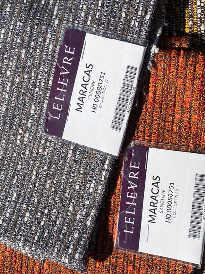 2 Berkbox105 Square Scalamandre Lelievre Paris Maracas Strie Small Scale Texture – 9 Pieces with different colors 26″width 26″ Long