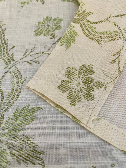 15 BerkBox95 Printed Fabrics by Scalamandre Duden Lodge Green Beige Botanical Foliage Linen MSRP 238/y
