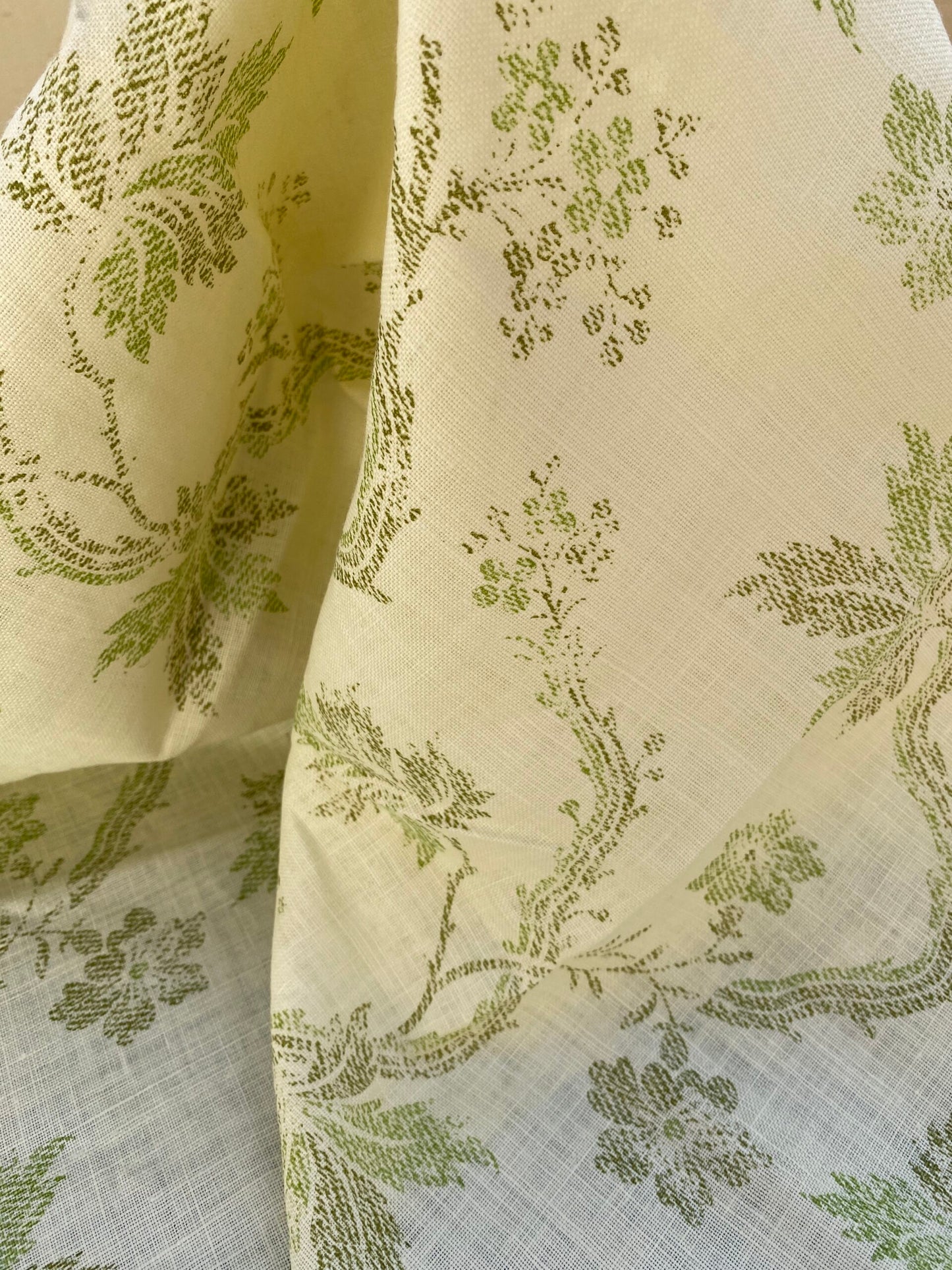 15 BerkBox95 Printed Fabrics by Scalamandre Duden Lodge Green Beige Botanical Foliage Linen MSRP 238/y