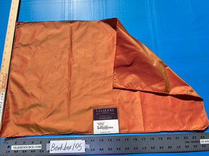 3 Berkbox105 Square Scalamandre Lelievre Paris Frenesie M1 Plain Solid Polyester Taffeta – 34 Pieces with different colors 24.5″width 15″ Long