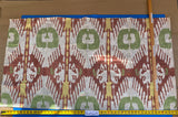 19 BerkBox95 Printed Fabrics by Scalamandre Oasis Outdoor Print Red White Green Yellow Large Ikat Suzani MSRP USD 198/Y