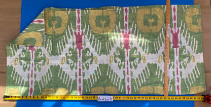 20 BerkBox95 Printed Fabrics by Scalamandre Oasis Outdoor Print Red White Green Yellow Large Ikat Suzani MSRP USD 198/Y