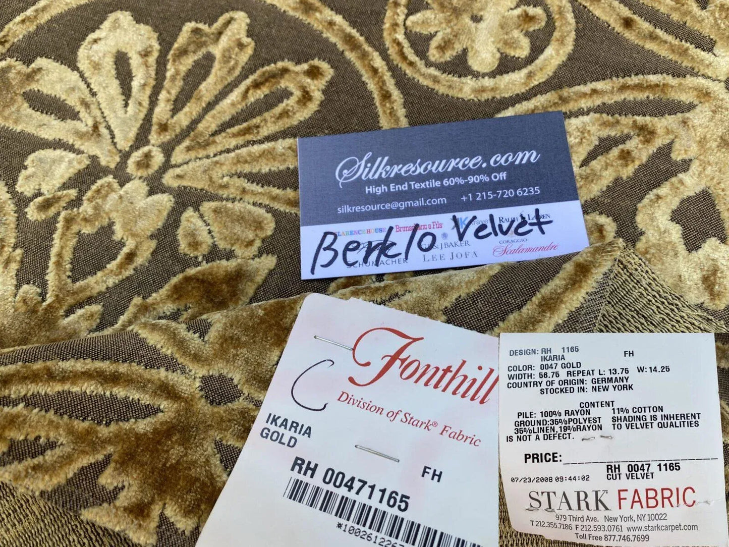 4c Berkbox10 Length Scalamandre Velvet 26x34 Inches Ikaria Gold