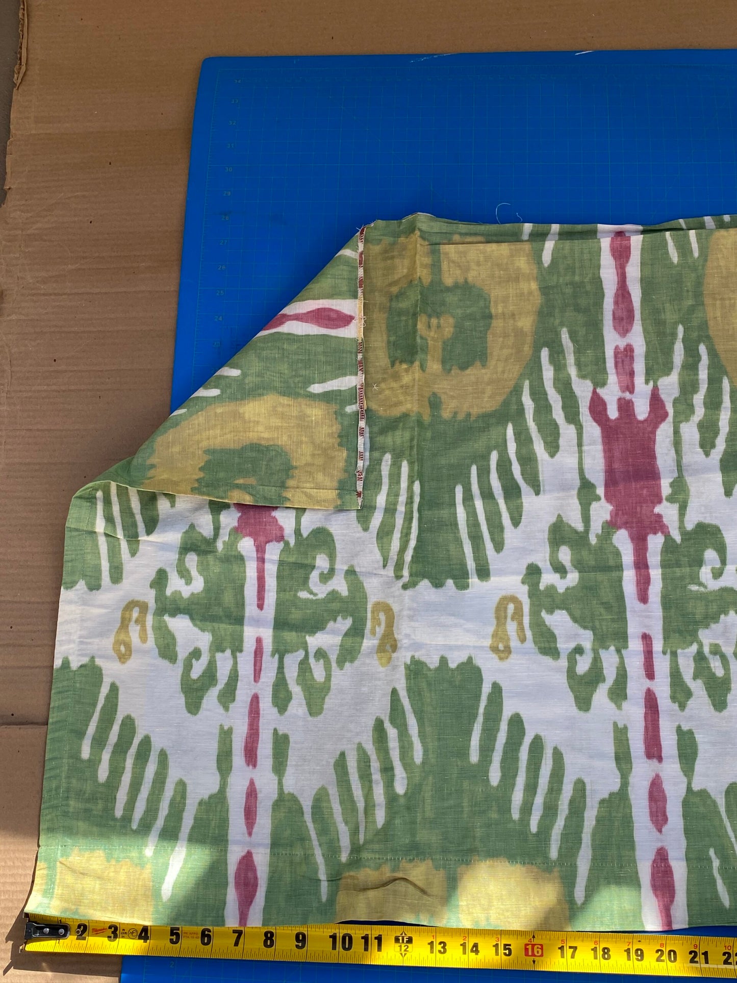 20 BerkBox95 Printed Fabrics by Scalamandre Oasis Outdoor Print Red White Green Yellow Large Ikat Suzani MSRP USD 198/Y