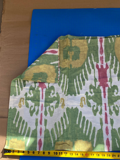 20 BerkBox95 Printed Fabrics by Scalamandre Oasis Outdoor Print Red White Green Yellow Large Ikat Suzani MSRP USD 198/Y