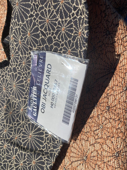 11 Berkbox105 Square Scalamandre Jean Paul Gaultier Obi Jacquard Noir Black White Floral Small Scale