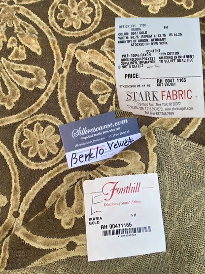 4e Berkbox10 Length Scalamandre Velvet 26x34 Inches Ikaria Gold