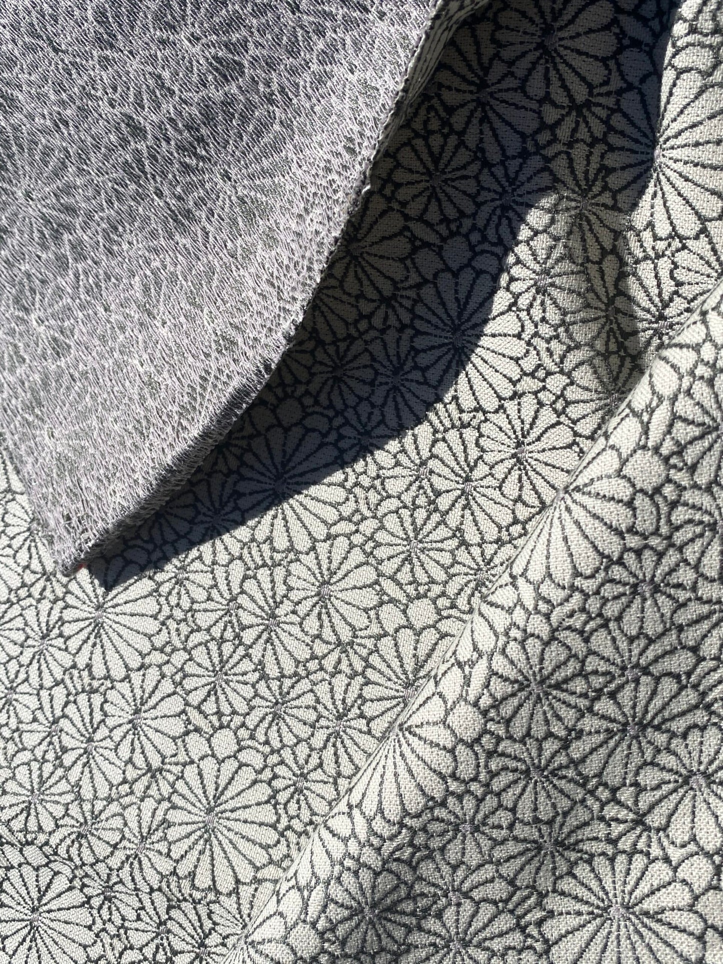 14 Berkbox105 Square Scalamandre Jean Paul Gaultier Obi Jacquard Nature Cream White Floral Small Scale