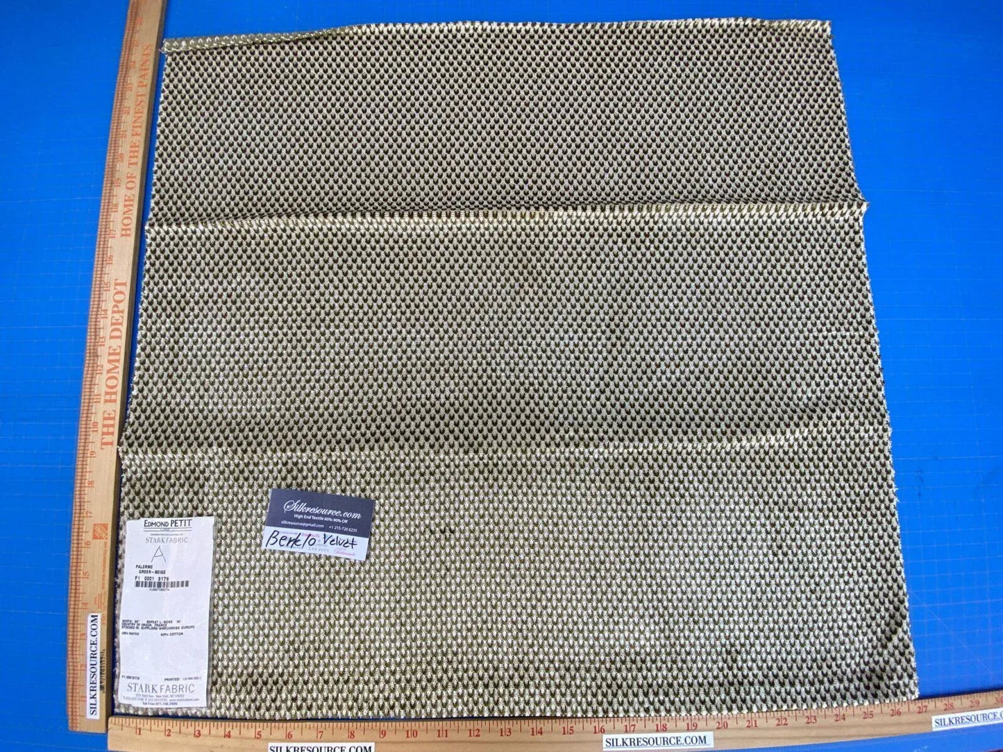 9a Berkbox10 Length Scalamandre Velvet Palerme Green - Beige