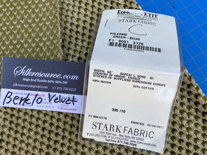 9c Berkbox10 Length Scalamandre Velvet Palerme Green - Beige