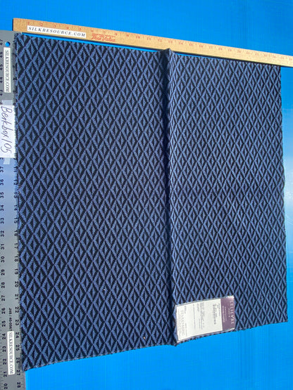 23 Berkbox105 Square Scalamandre Lelievre Paris Origami Epingle Nuit Blue Black Diamond Geometric Small Scale MSRP USD374/y
