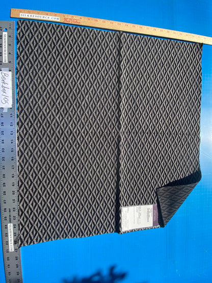 24 Berkbox105 Square Scalamandre Lelievre Paris Origami Epingle Cendre Black Gray Diamond Geometric Small Scale MSRP USD374/y (Copy)