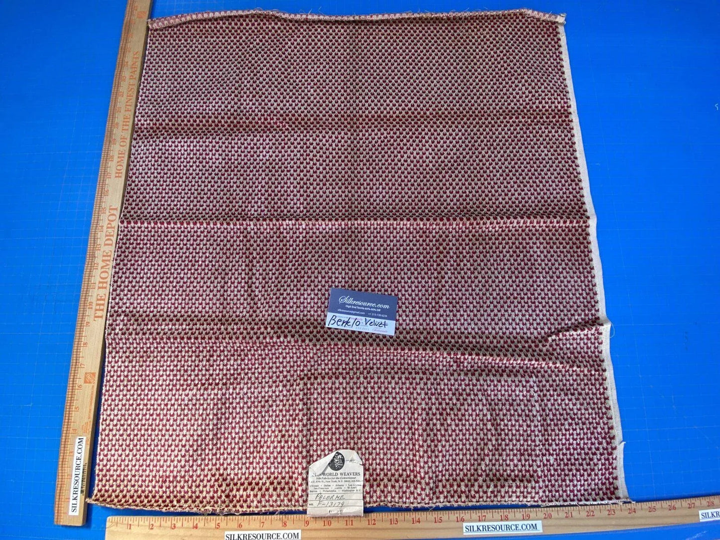 10b Berkbox10 Length Scalamandre Velvet Palerme Red/beige