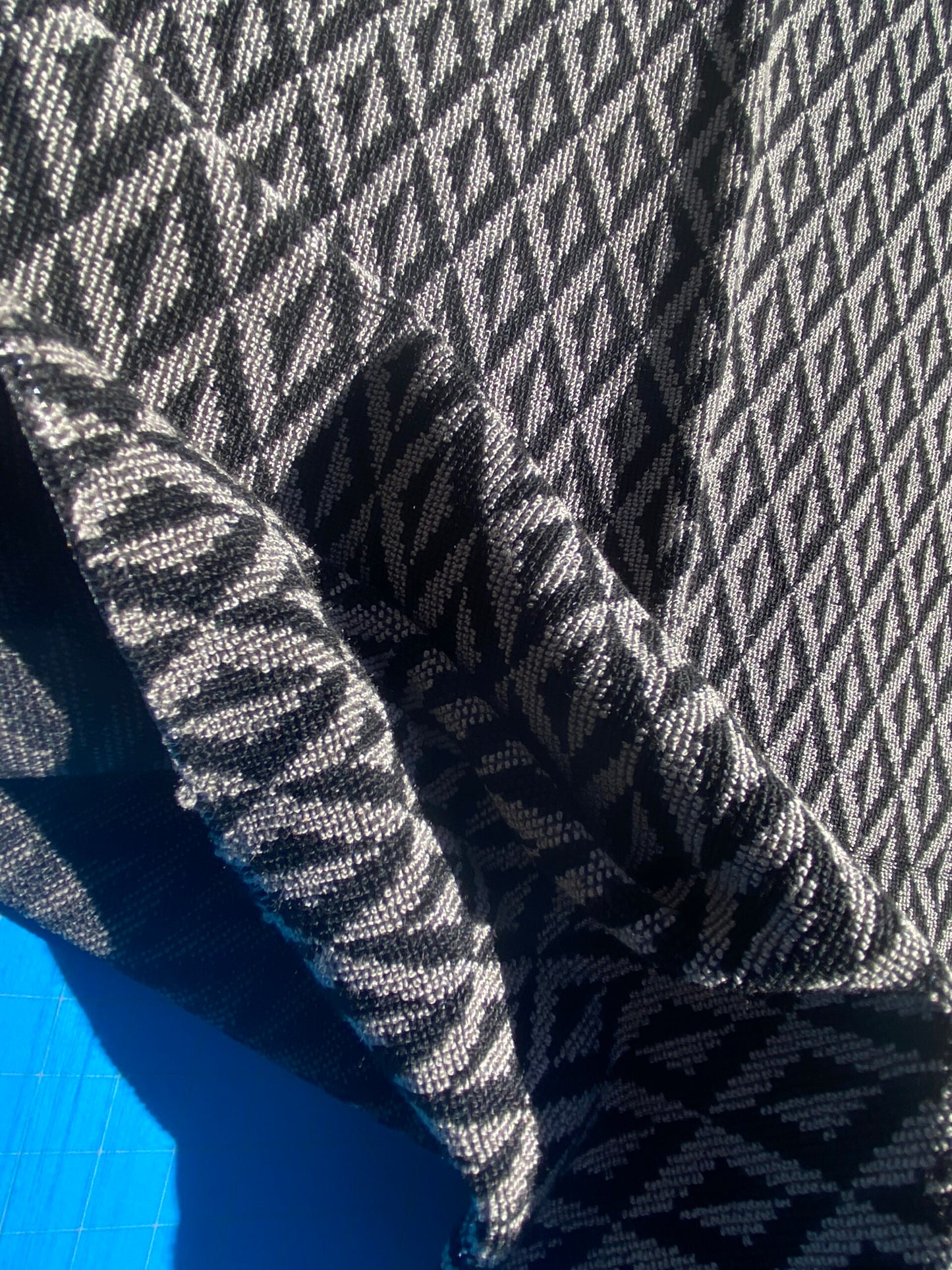 24 Berkbox105 Square Scalamandre Lelievre Paris Origami Epingle Cendre Black Gray Diamond Geometric Small Scale MSRP USD374/y (Copy)