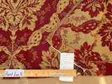 1 Berkbox96 Length Jacquard by Scalamandre Old World Weavers Square Silk Claudina Cherry Deep Red Gold Renaissance Damask Reversible Italy 2.4y x 56"W  MSRP USD 320/Y