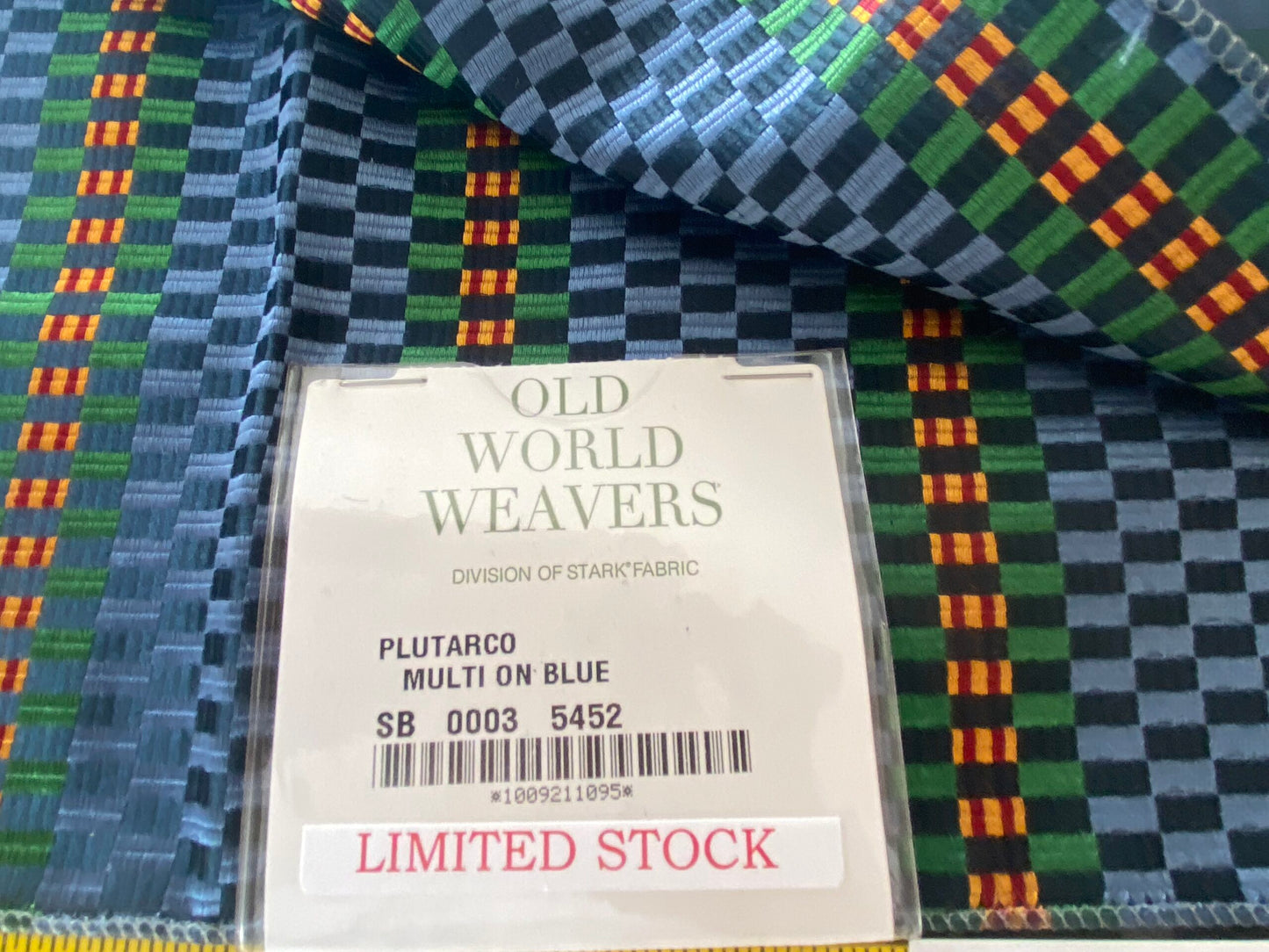 32 Berkbox73 Square Silk by Old World Weavers Plutarco Dark Sapphire Blue Jacquard Plaid Texture MSRP USD 200+/y