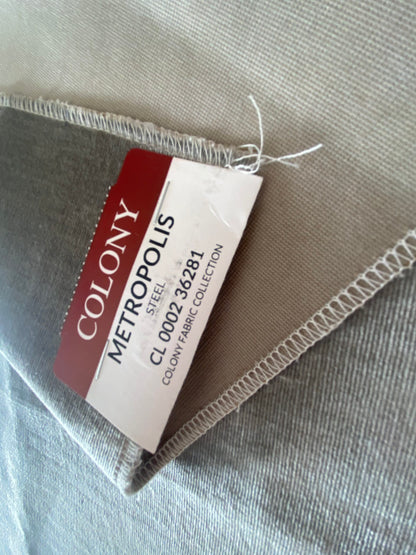 33 Berkbox73 Square Silk by Colony Old World Weavers Metropolis Silk Velvet Steel Grey 27x18" MSRP USD 400+/y