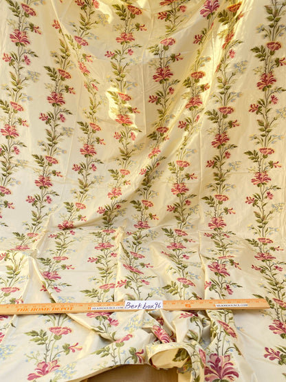 7 Berkbox96 Length 2.4Yards Scalamandre Carlotta Vine Tourmaline &amp; Ivory MSRP USD 400+/yard