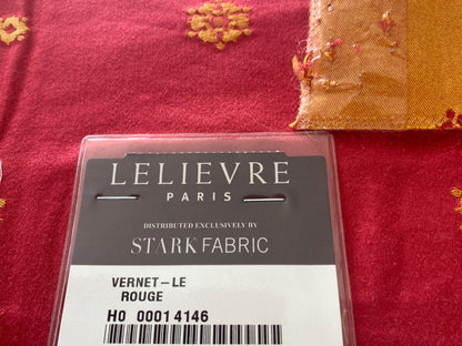 34 Berkbox73 Square Silk by Old World Weavers Vernet Lelievre Paris Vernet Rouge Cotton Silk Orange Gold Botanical Neoclassical
