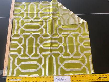 35 Berkbox73 Square Silk by Old World Weavers Piazza Del Duomo Lime Green MSRP USD 600+/y