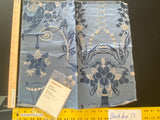 36 Berkbox73 Square Silk by Scalamandre Meuse Ornamental Silver and Blue Silk Lampas Renaissance Neoclassical