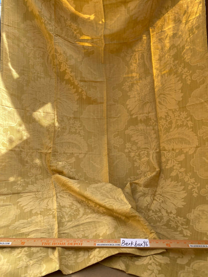 8 Berkbox96 Length Scalamandre Damask Gold Classic Floral Cotton Linen Renaissance 2.2y MSRP USD300+/y