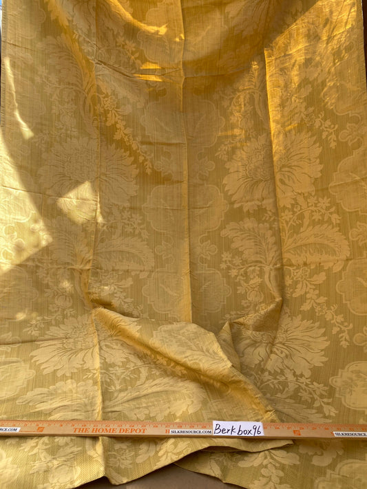 8 Berkbox96 Length Scalamandre Damask Gold Classic Floral Cotton Linen Renaissance 2.2y MSRP USD300+/y