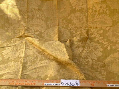 8 Berkbox96 Length Scalamandre Damask Gold Classic Floral Cotton Linen Renaissance 2.2y MSRP USD300+/y