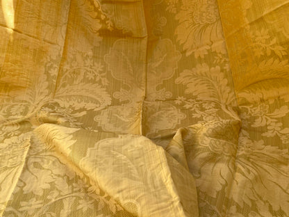 8 Berkbox96 Length Scalamandre Damask Gold Classic Floral Cotton Linen Renaissance 2.2y MSRP USD300+/y