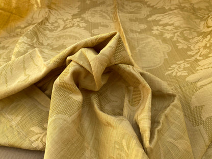8 Berkbox96 Length Scalamandre Damask Gold Classic Floral Cotton Linen Renaissance 2.2y MSRP USD300+/y