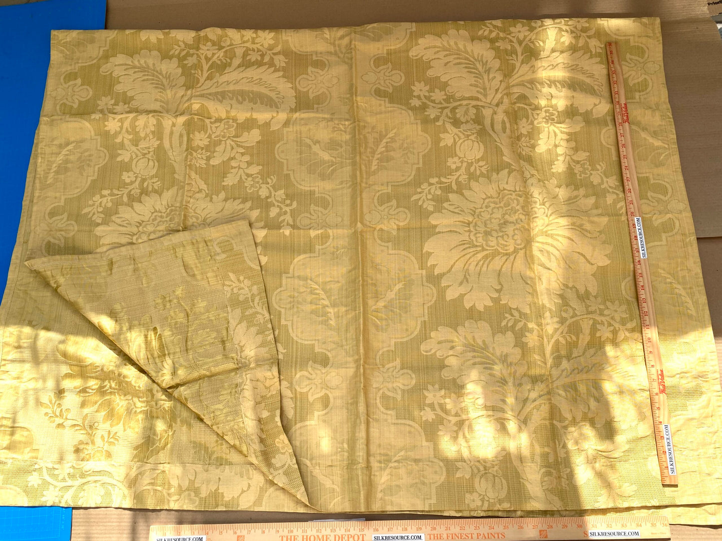 8 Berkbox96 Length Scalamandre Damask Gold Classic Floral Cotton Linen Renaissance 2.2y MSRP USD300+/y