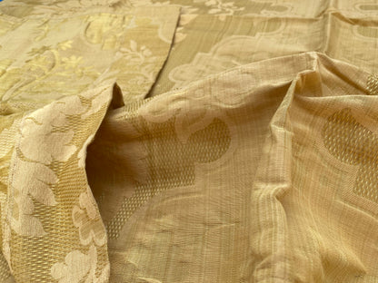 8 Berkbox96 Length Scalamandre Damask Gold Classic Floral Cotton Linen Renaissance 2.2y MSRP USD300+/y
