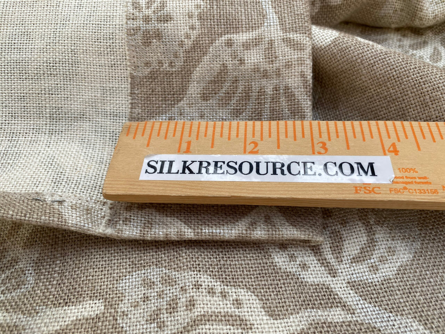 9 Berkbox96 Length Printed Fabrics by Scalamandre Calais Linen Print Flax Beige White Pomegranate Foliage 1.2yards MSRP USD300+/y